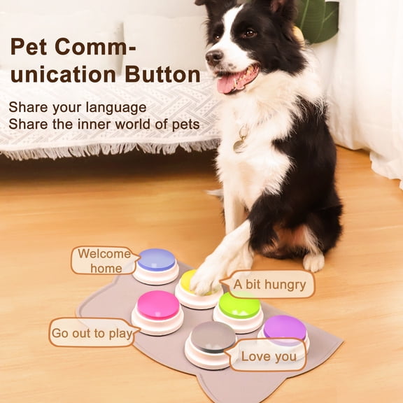 mdesiwst Dog Training Button Voice Recording Button Pet Training Buzzer Second Record And Playback Interactive Communication Button for Cats And Dogs