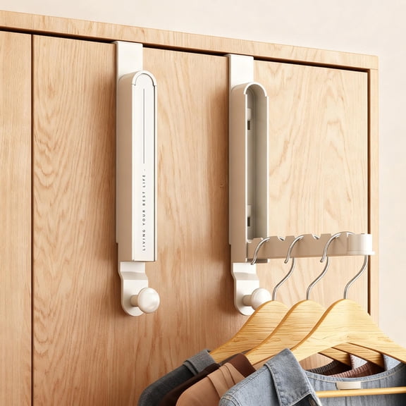 mdesiwst Over The Door Hanger Metal Folding Clothes Drying Rack for Laundry Bathroom Bedroom Dorm Space Saving Storage Hanger for Clothes Coats Towels