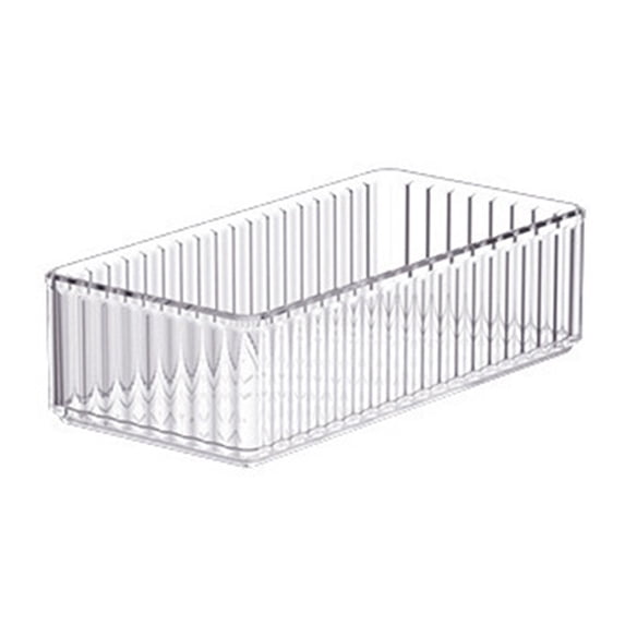 mdesiwst Drawer Divider Storage Box Clear Bathroom And Vanity Drawer Organizer Tray Drawer Storage Bin for Makeup Brushes Lipstick Cosmetics Kitchen Utensils Office