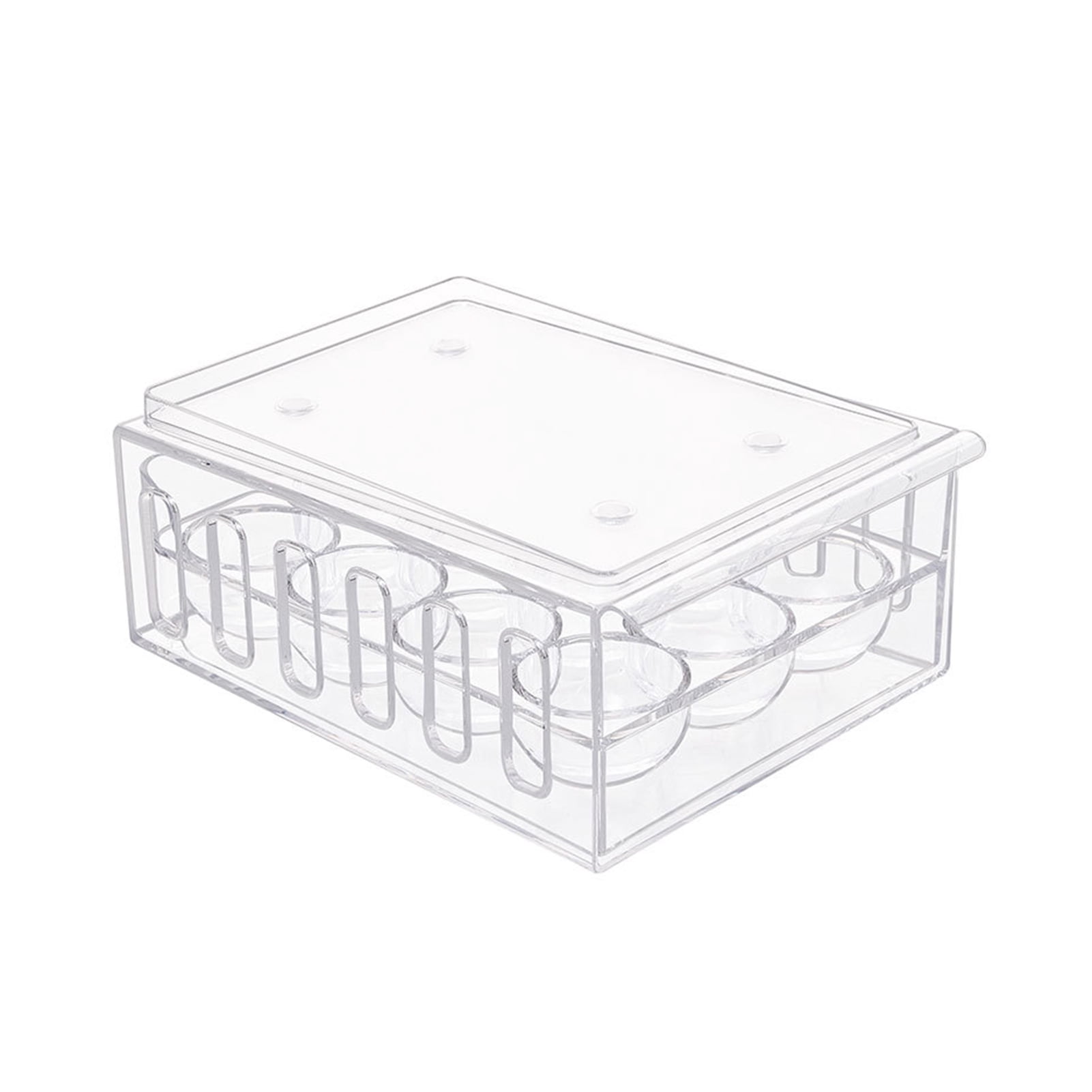 mdesiwst Egg Storage Box Large Capacity 36 Eggs Two-Tier Drawer Design Transparent Refrigerator Egg Rack Organizer