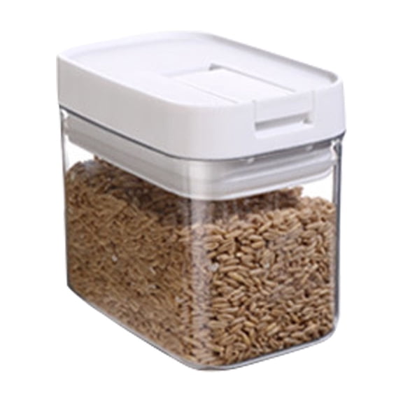 mdesiwst Food Sealed Jar Easy One-Handed Opening Airtight Container with Click Seal Plastic Storage Jar for Nuts Coffee Flour