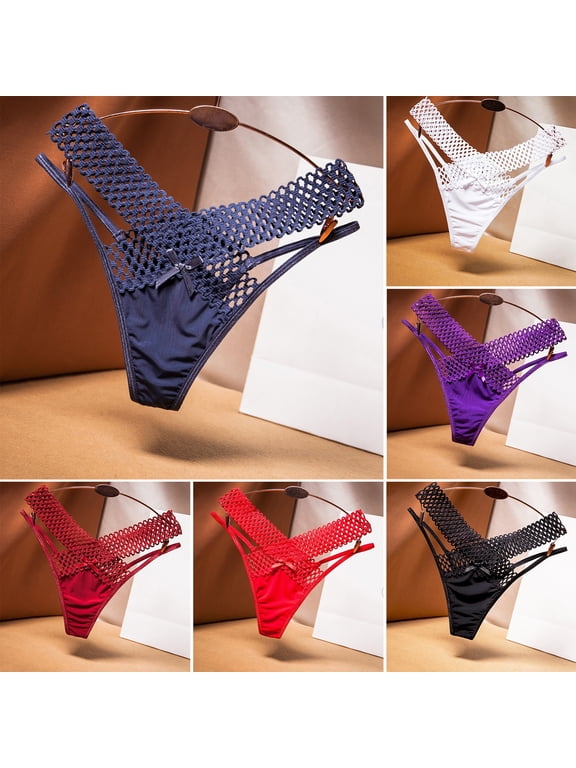 G String Thongs for Women Low Rise T-Back Seamless Hipster Underwear Crisscross Strappy Cheeky Panties