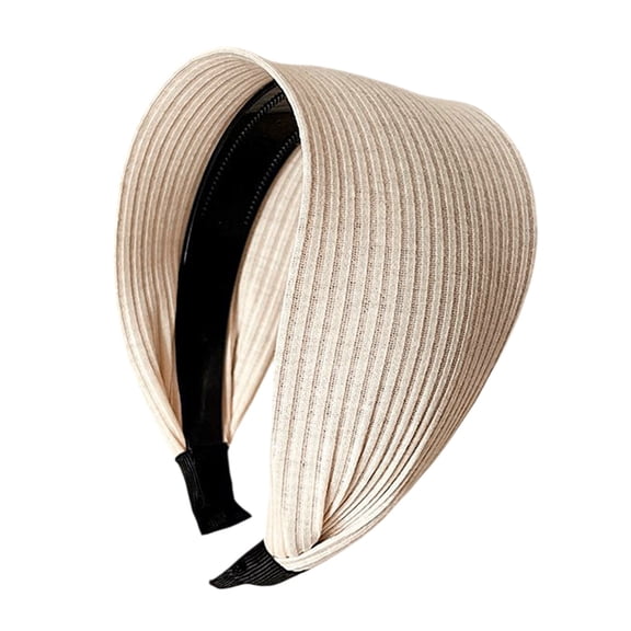 mdesiwst Hair Hoop High Elastic Sponge Inner Soft Fabric No Pressure Ultra Wide Thickened Headband Skull Lifting Hair Accessory