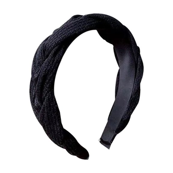 mdesiwst Hair Hoop Thickened Sponge Filling Twist Braided Headband Soft Corduroy Knitted Fabric Washing Face Headband Hair Accessory