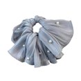 thumbnail image 1 of mdesiwst Hair Tie Imitation Pearls Large Elastic Hair Band Double Layer Soft Fabric Hair Scrunchie Hair Accessories, 1 of 8