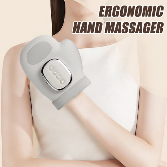 mdesiwst Hand Massager with Heat Air Compression Electric Finger Palm Relaxer with Adjustable Modes Portable Massage Device for Stress And Fatigue