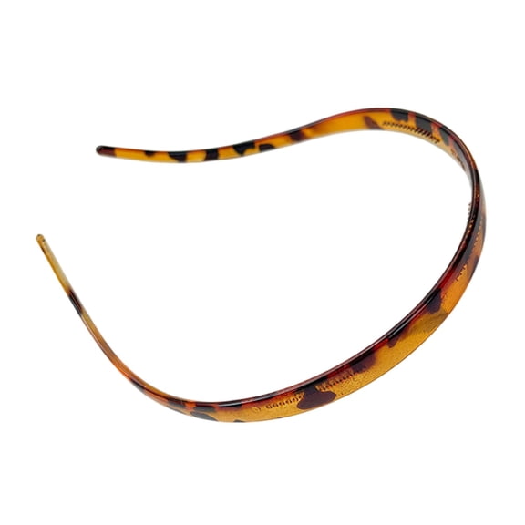 mdesiwst Headband Leopard Print Resin Headband with Anti-Slip Teeth Retro Tortoise Shell Thin Design Washing Face Makeup Hair Hoop