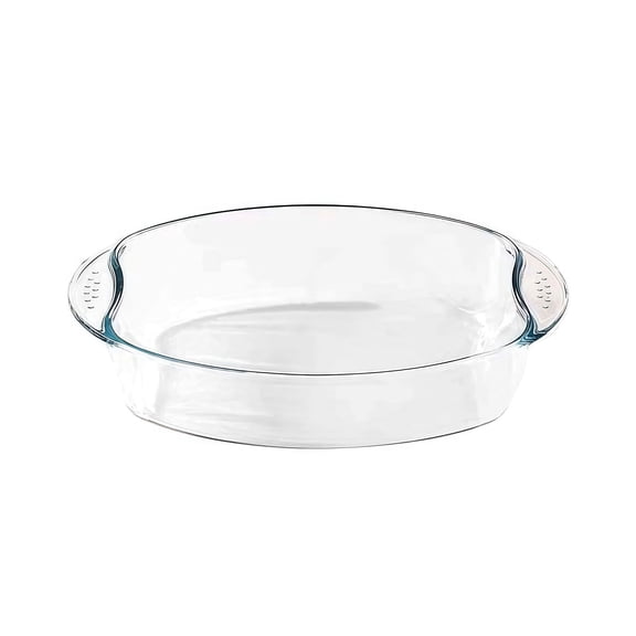 mdesiwst Heat-Resistant Glass Baking Dish with Handles Transparent Rectangular Cake Pan for Oven Microwave Fridge Multi-Purpose Casserole for Lasagna Fish Vegetables