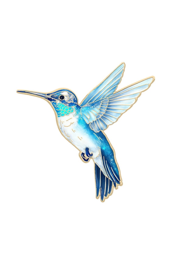 Hummingbird Badge Hard Enamel Rubber Backing Pin Jackets Backpacks Hats Lapel Brooch Nature Accessory