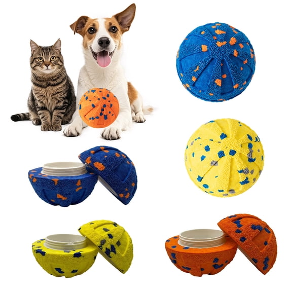mdesiwst Interactive Dog Ball Toy Electric Vibrating Dog Ball Three Play Modes Textured Smart Bouncing Ball for Medium to Large Dogs Chasing Chewing