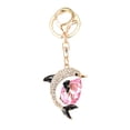 thumbnail image 1 of mdesiwst Key Ring Rhinestones-Encrusted Dolphin Shape Keychain Pendant with Strong Lobster Clasp Keys Bags Car Keys Accessories, 1 of 8