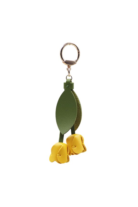 Keychain Pendant Imitation Leather Tulip Design Key Chain Car Keychain Handbag Decorative Accessories