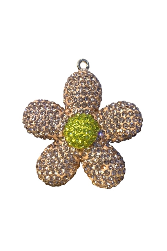 Keychain Pendant Small Flowers Shiny Rhinestone Sunflower Charm Key Chain Decorative Backpack Bag Accessories