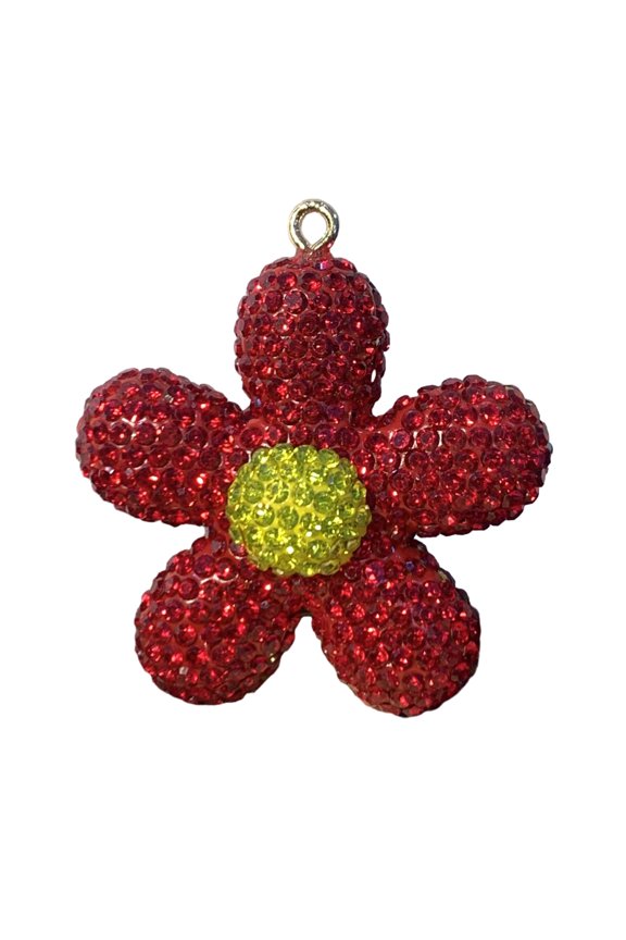 Keychain Pendant Small Flowers Shiny Rhinestone Sunflower Charm Key Chain Decorative Backpack Bag Accessories