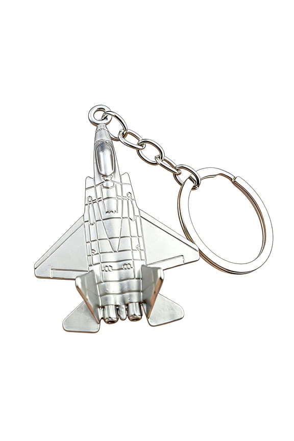 Keychain Realistic Fighter Jet Design Key Chain Lightweight Portable Streamlined Aircraft Keyring Multifunctional Bag Charm Daily Accessories