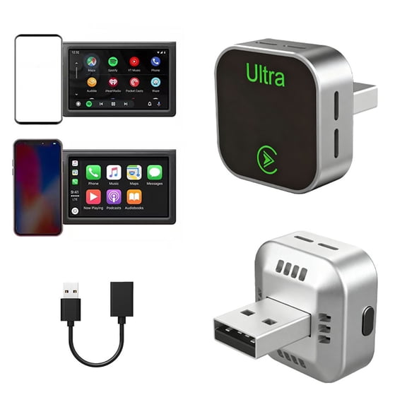 mdesiwst Mini Wireless Adapter for IPhone And for Android Wired to Wireless Bluetooth-compatible Adapter for Cars Fast Auto Connect USB Dongle