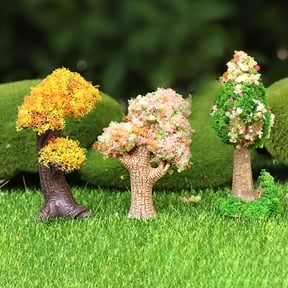 mdesiwst Model Trees Micro Landscape Ornaments Mini Artificial Trees for Moss Micro-Landscapes And Potted Plants Realistic Resin Craft Decorations for Home Desk And Zen Scenes