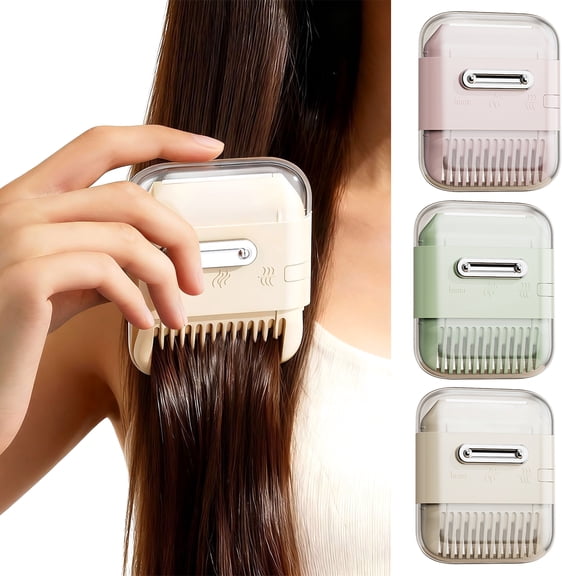 mdesiwst Multi-functional Hair Trimmer Comb 3 Setting Adjustable 2-In-1 Hair Clipper Comb Portable Travel Double-Sided Bangs Eyebrow Trimmer Comb