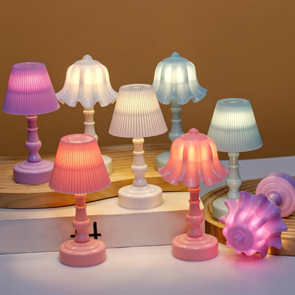 mdesiwst Night Light Mini Flower Shape Soft Glow Warm Light Desk Lamp with Adjustable Brightness Touch Control Portable Table Lamp