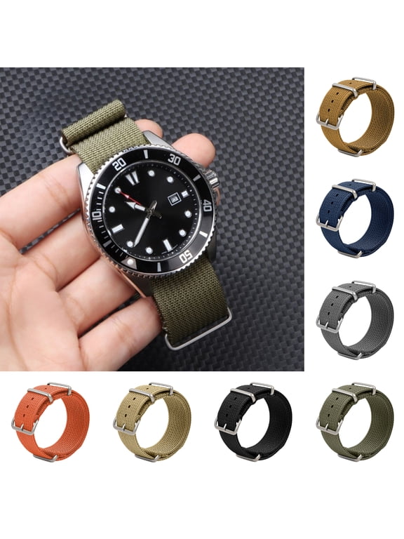 Nylon Watch Strap Replacement Breathable 18/20/22MM Women Men Braided Watch Wristband with Metal Pin Buckle Watch Accessories