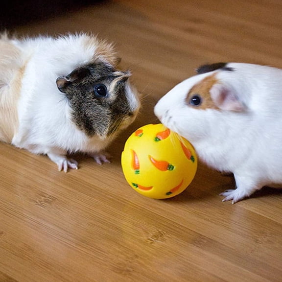 mdesiwst Pet Treat Dispenser Ball, Adjustable Treat Dispensing Ball, Rolling Ball Slow Feeder, Enrichment Toy for Guinea Pigs Rabbits Mice Hedgehogs