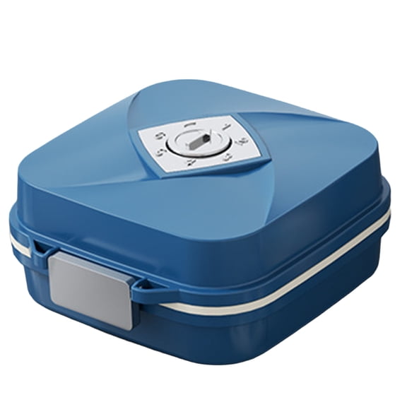 mdesiwst Pill Box with Sealing Ring And 7 Compartments Organizer Moisture Protection Pill Management Pill Case for Travel
