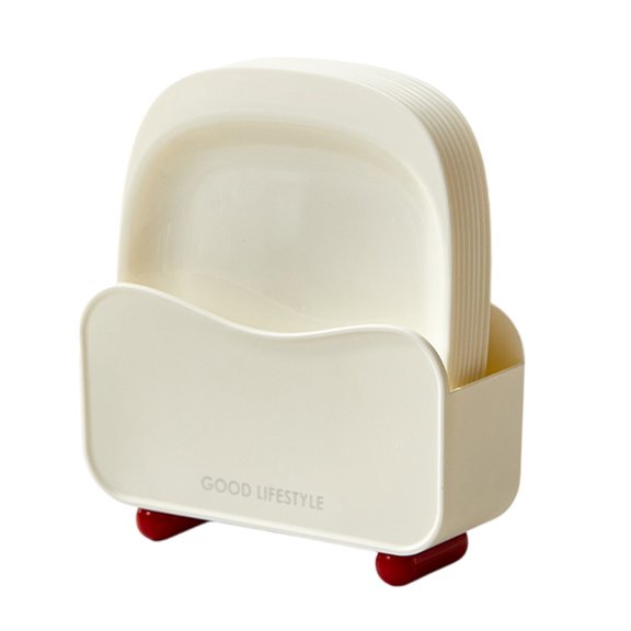mdesiwst Spit Bone Dish Snack Plates with Stackable Base Food-Grade Plastic Dishes for Fruit Nuts Bones Easy-Clean Dining Table Garbage Plate for Home Kitchen Parties