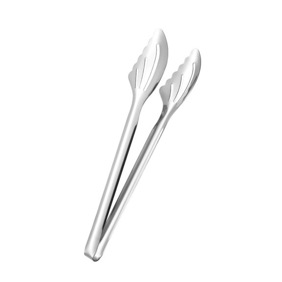 mdesiwst Stainless Steel Serving Tongs with Slotted Heads BBQ Buffet Food Clips Heat-Resistant Rust-Proof Hollow Chuck Design Kitchen Utensils