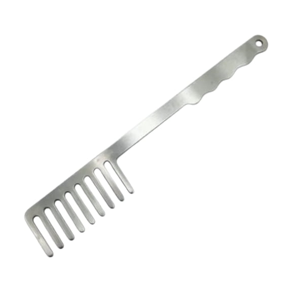 mdesiwst Stainless Steel Spaghetti Comb Ergonomic Pasta Server Creative Pasta Portioning Tool for Separated Noodles Heat-Resistant Essential Gadget