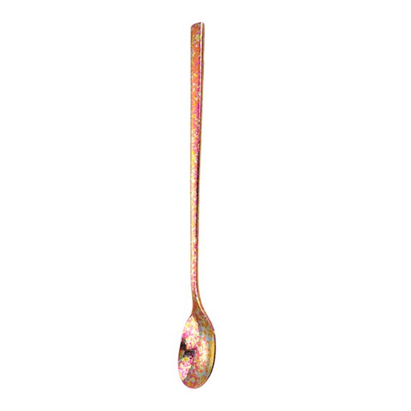 mdesiwst Stirring Spoon Extended Handle Titanium Stirring Spoon Milk Tea Coffee Dessert Ice Cocktail Spoon Kitchen Tool