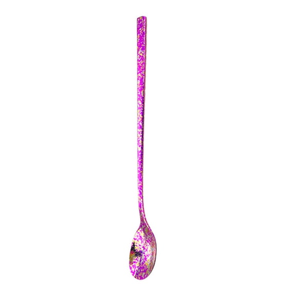 mdesiwst Stirring Spoon Extended Handle Titanium Stirring Spoon Milk Tea Coffee Dessert Ice Cocktail Spoon Kitchen Tool
