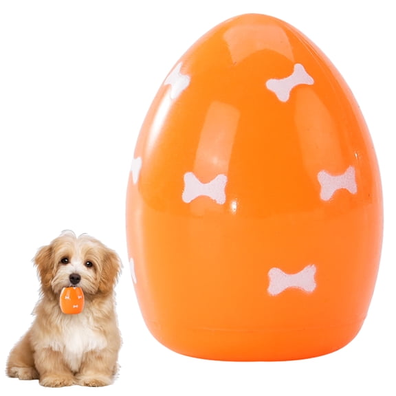 mdesiwst TPR Egg Dog Chew Toy with Squeaker Small Medium Breed Dogs Teething Cleaning Toy Pet Interactive Boredom Relief Toy
