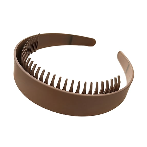 mdesiwst Women Headband Extra-Wide Anti-Slip Teeth Plastic Hair Hoop Strong Fixation Hairband Washing Face Hair Accessory