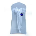 thumbnail image 1 of mds Pack of 10 Organza Chair Sash Bow Sashes for Wedding Decoration White, 1 of 7