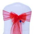 thumbnail image 1 of mds Pack of 100 Organza Chair Sash Bow Sashes for Wedding Decoration -Red, 1 of 6