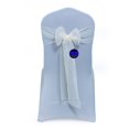 thumbnail image 1 of mds Pack of 200 Organza Chair Sash Bow Sashes for Wedding Decoration -Ivory, 1 of 7