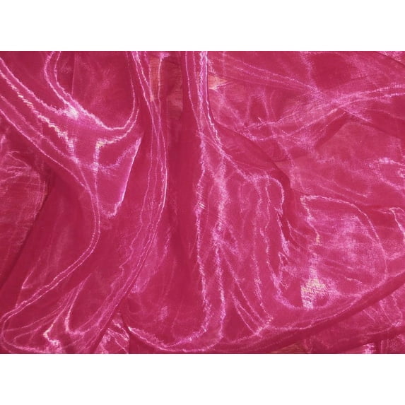 mds Pack of 30 Yard Solid Organza Fabric for Wedding Decoration Fabric by width - Magenta