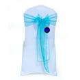 thumbnail image 1 of mds Pack of 50 Organza Chair Sash Bow Sashes for Wedding Decoration -Light Teal, 1 of 7