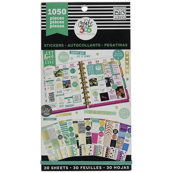 me & my BIG ideas The Happy Planner Color Coordinated Sticker Pack: 30 Pack