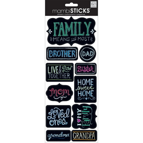 me & my BIG ideas mambiSTICKS Stickers, Family
