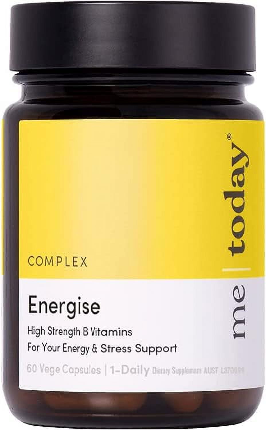 me today - Energise Supplement, 60 Capsules, High Strength B Vitamins