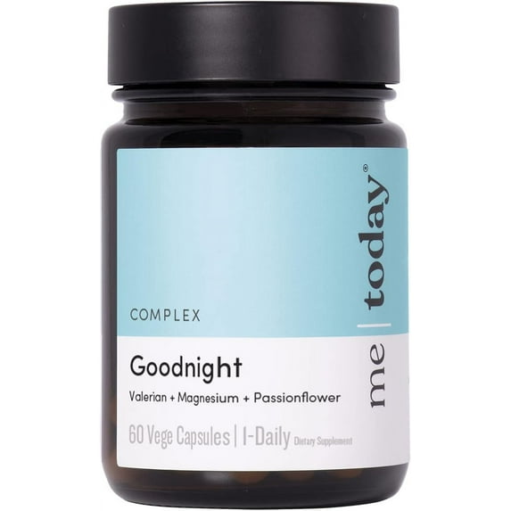 me today - Goodnight Supplement, Relaxing and Restful, Sleep Support, Magnesium, Vegan, 60 Capsules