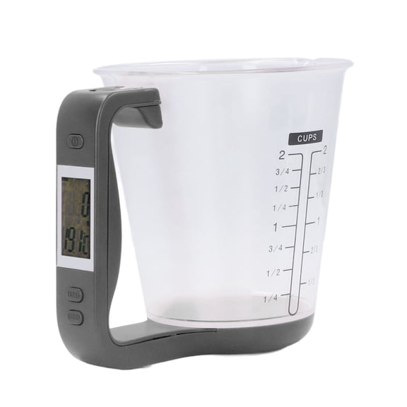 measuring cup scale, electronic measuring cup scale, household measuring cup portable kitchen 1 kg electronic scale measuring cup with LCD display 12x14x7.5cm (with built-in battery)