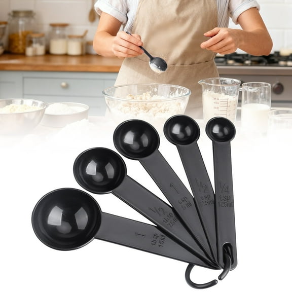 measuring spoon Plastic Measuring Spoon Set of 5 Pieces with Scale Baking Measuring Instrument Color Measuring Spoon Spoon Baking Tool