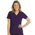 thumbnail image 1 of med couture energy racerback v-neck shirttail scrub top women, eggplant, small, 1 of 1
