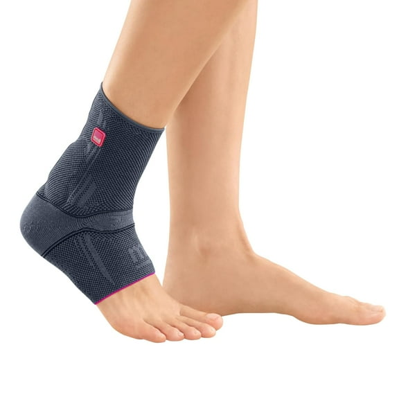 medi Achimed Knit Ankle Support for Men & Women - Achilles Brace, Compressive Foot Wrap, Post-Surgical, Moderate Support Ankle Stabilization, IV, Silver