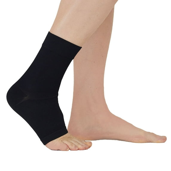 medi Protect Seamless Knit Ankle Support, Black, Small