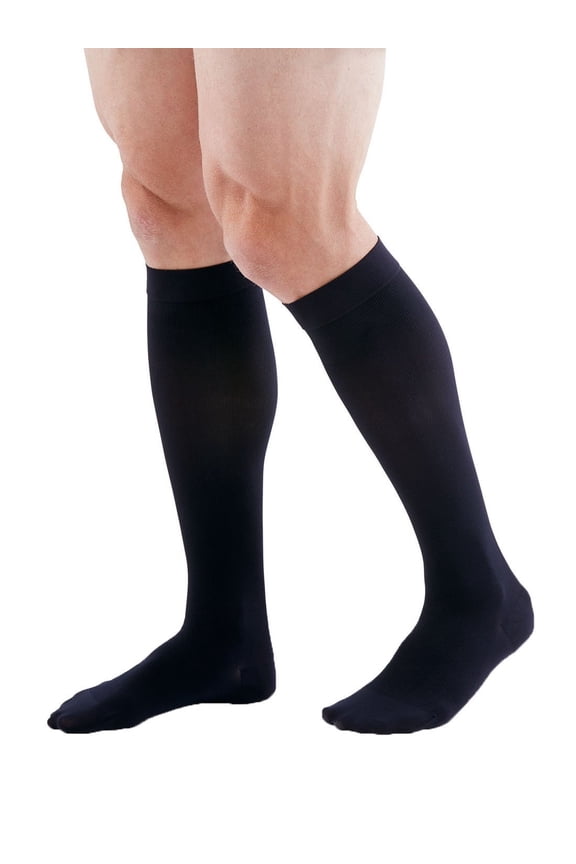 medi duomed patriot men's ribbed closed toe knee high socks - 30-40 mmhg dp368p