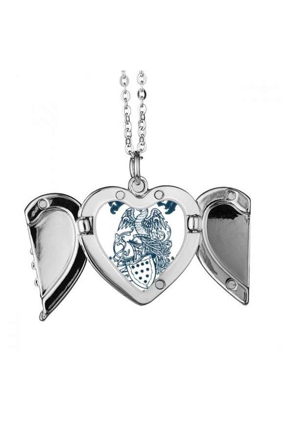 medieval knights of eu destroy eagle emblem angel wings necklpendant fashion