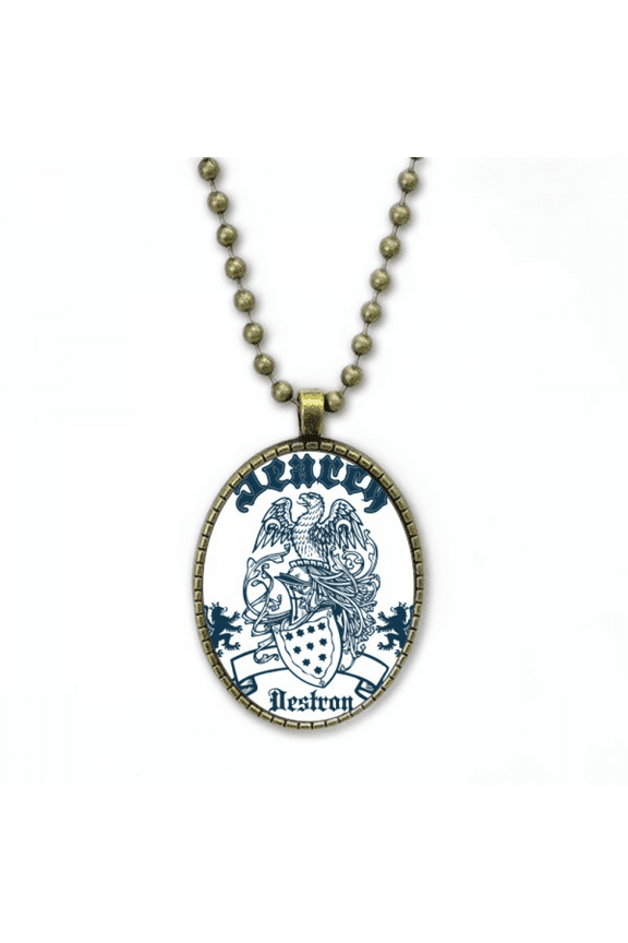 medieval knights of eu destroy eagle emblem necklace vintage chain bead pendant jewelry collection